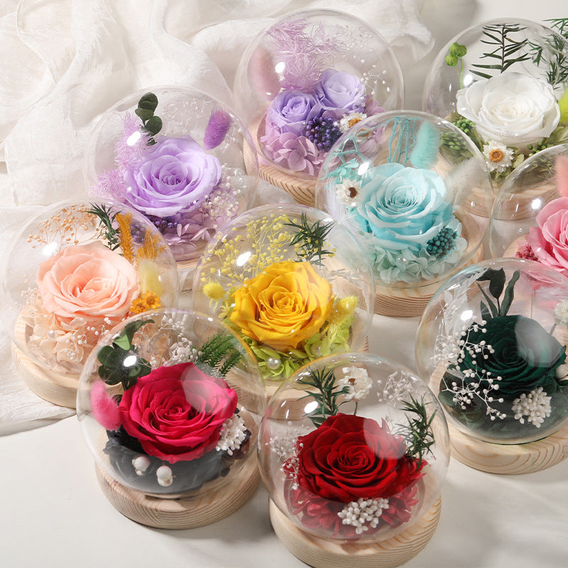 Luxury Dried Flower Glass Dome — Eternal Botanical Ornament | 23 Styles