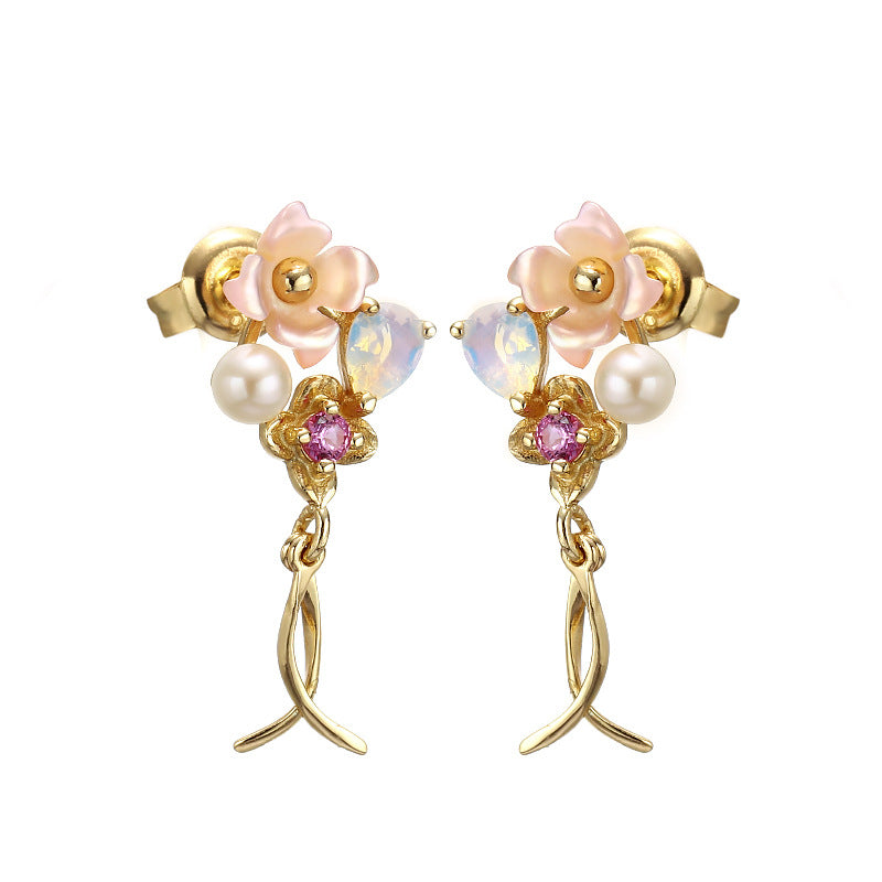 Rosée Shell Ribbon Earrings