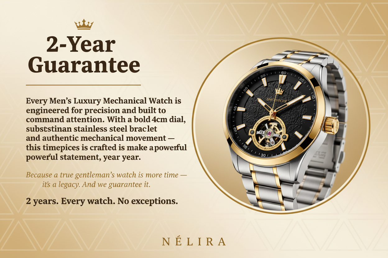 Men's Mechanical Watch - 2-Year Guarantee Light