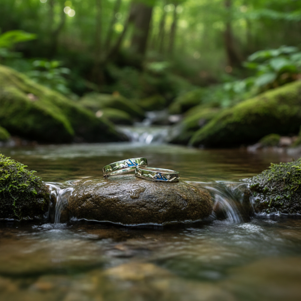 Rings on river stones